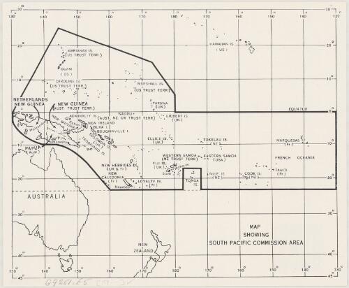 Map showing South Pacific Commission area [cartographic material]