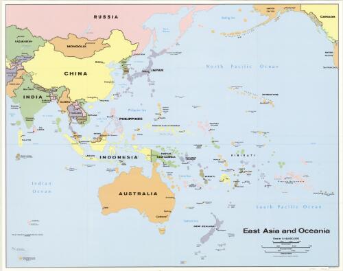 East Asia and Oceania [cartographic material]