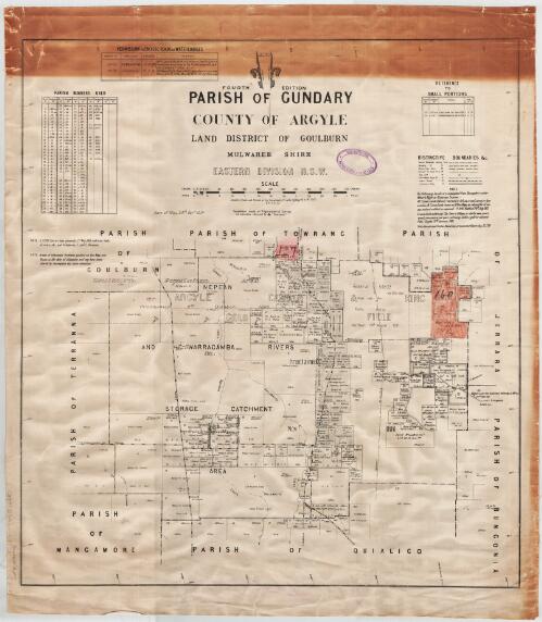 Parish of Gundary, County of Argyle [cartographic material] / compiled, drawn and printed at the Department of Lands, Sydney