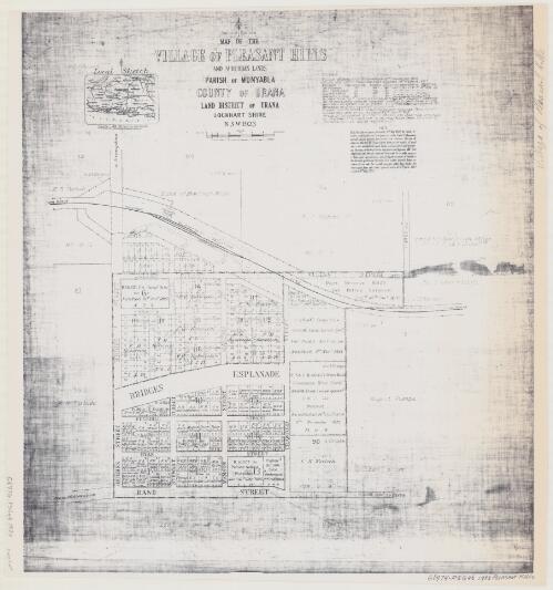 Map of the village of Pleasant Hills and suburban lands [cartographic material] : Parish of Munyabla, County of Urana, Land District of Urana, Lockhart Shire, N.S.W. 1923 / compiled, drawn and printed at the Department of Lands, Sydney, N.S.W