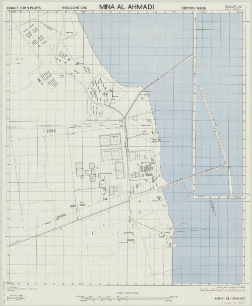 Kuwait town plans [cartographic material] : Mina al Ahmadi