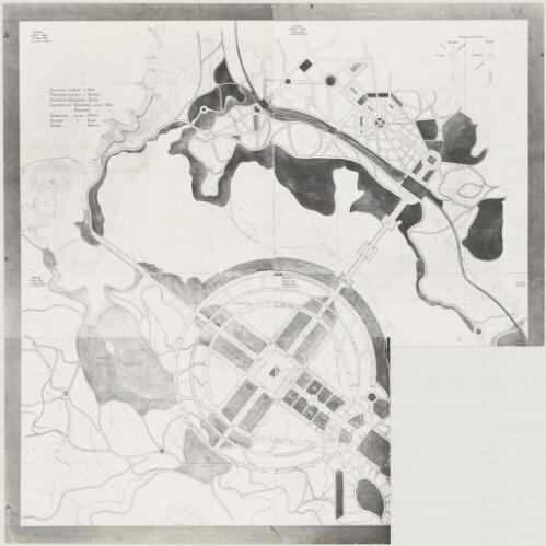 [Federal Capital Design Competition plan]. [Competitor no. 52, Guy Sherwood] [cartographic material]