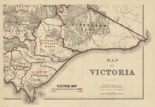 Map of Victoria : electoral map / constructed & engraved at the Surveyor General's Office ; G.A. Windsor, Draughtsman ; William & James Slight, Engravers
