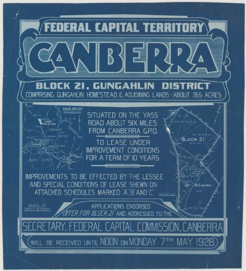 Canberra Federal Capital Territory, block 21, Gungahlin District [cartographic material]