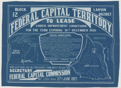 Federal Capital Territory, block 12, Lanyon District [cartographic material]
