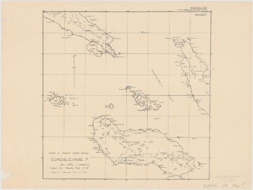 Portion of Solomon Islands showing Guadalcanal Is. [cartographic material] / drawn by E.G.Mason