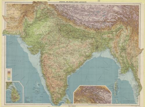 India, Burma and Ceylon [cartographic material] / edited by J. Bartholomew