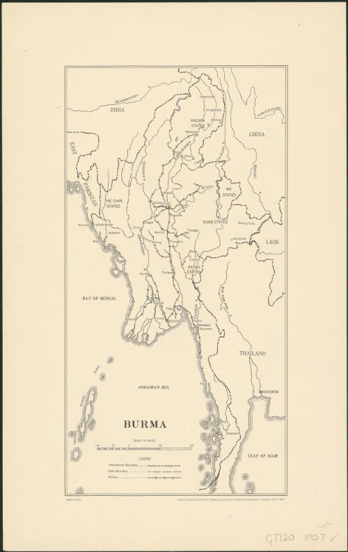 Burma [cartographic material] / drawn by Division of National Mapping, Department of National Development