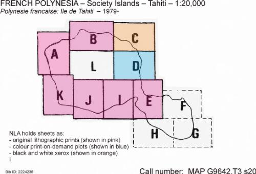 Polynesie francaise, Ile de Tahiti [cartographic material] / dresse en 1979 par l'I.G.N.-France pour le compte du Service de l'Amenagement et de l'Urbanisme de Papeete (S.A.U.)