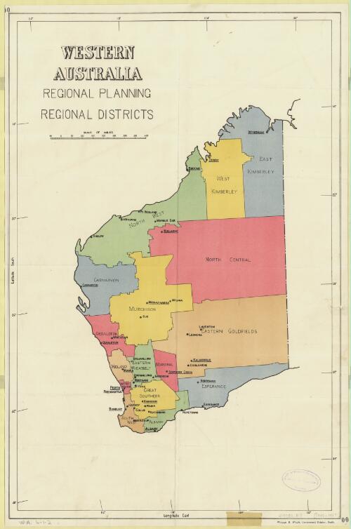 Western Australia regional planning, regional districts [cartographic material]