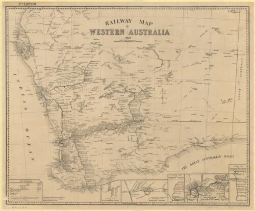 Railway map of Western Australia, 1907 [cartographic material] / prepared and published under the Authority of Wm. J. George, Commissioner of Railways
