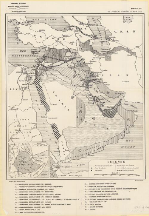 Les concessions petrolieres du Moyenorient [cartographic material]
