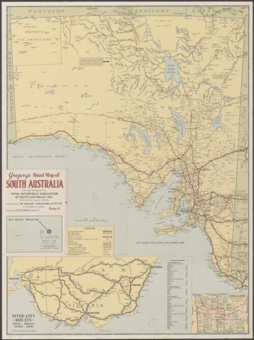 Gregory's road map of South Australia [cartographic material] / published by the Gregory Publishing Co. ; production Clive Barrass