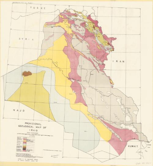Provincial geological map of Iraq [cartographic material] / compiled by the Iraq Geological Dept