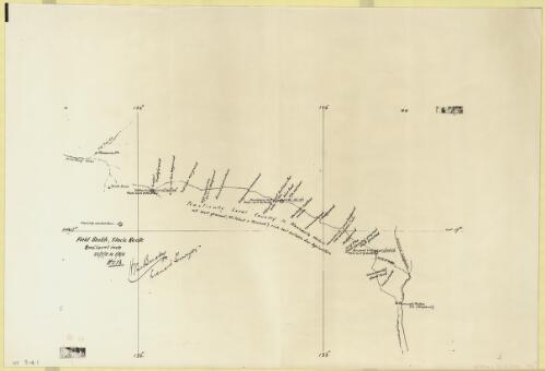 Field sketch, stock route [Newcastle Waters to Armstrong River, Northern Territory] [cartographic material] : 8 miles [equals] 1 inch, 22/7/11 to 1/8/11 / H.V.B