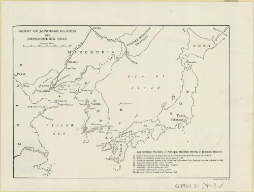 Chart of Japanese islands and surrounding seas [cartographic material]