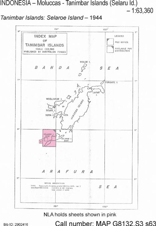 Tanimbar Islands [cartographic material] : Selaroe Island / prepared by Australian Survey Corps