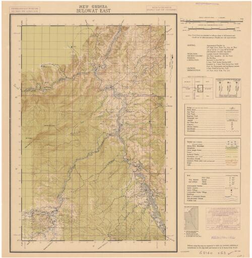 Bulowat east [cartographic material] / compilation, surveyed in June 1943 by 8 Aust. Field Survey Section A.I.F ; compiled by 3 Aust. Field Survey Coy. A.I.F., from air photographs and intelligence reports ; drawing 3 Aust. Field Survey Coy. A.I.F. ; reproduction, 2/1 Aust. Army Topo. Svy. Coy