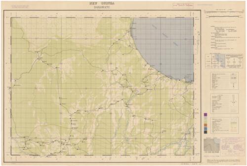 Danawatu [cartographic material] / compilation & detail, 2/1 Aust. Army Topo. Svy. Coy., Aust. Svy. Corps. with aid of air photos ; drawing, 2/1 Aust. Army Topo. Svy. Coy. & LHQ Cartographic Coy., Aust. Svy. Corps., Oct. 44 ; reproduction, L.H.Q. Cartographic Coy., Aust. Svy. Corps, Jun. 45
