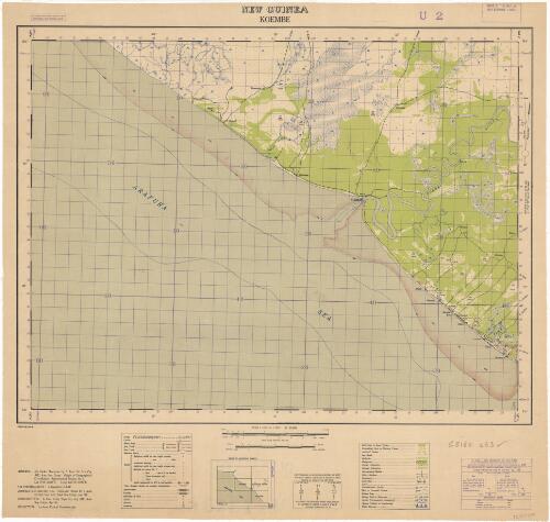 Koembe [cartographic material] / compilation and detail, from air photos by 5 Aust. Fd. Svy. Coy. AIF, Aust. Svy. Corps., Jan. '44 ; reproduction, 6 Aust. Army Topo. Svy. Coy. AIF, Aust. Svy. Corps., Apr. 44