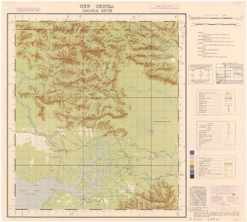 Sagarai River [cartographic material] / compilation & detail,  3 Fd. Svy. Coy. (AIF), Aust. Svy. Corps. with aid of air photos, Jul. 44 ; drawing, 3 Fd. Svy. Coy. (AIF) & LHQ. Cartographic Coy., Aust. Svy. Corps., Dec. 44 ; reproduction, LHQ Cartographic Coy., Aust. Svy. Corps., May 45