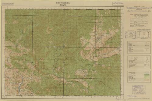 Boana [cartographic material] / compilation and drawing, surveyed with the aid of air photographs by 2 Aust. Fd. Svy. Coy., Aust. Svy Corps, '44 ; reproduction, 6 Aust. Army Topo. Svy. Coy. (AIF), Aust. Svy. Corps., Sep. '44