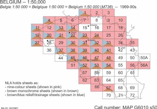 Belgie 1:50 000 [cartographic material] = Belgique 1:50 000 = Belgium 1:50 000