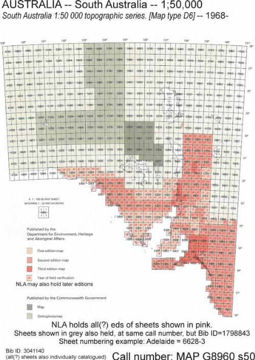 South Australia 1:50 000 topographic series / Department of Lands