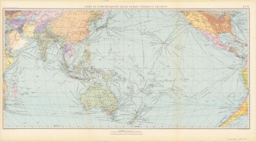 Linee di comunicazione degli Oceani Indiano e Pacifico [cartographic material] / Ufficio cartografico Della C.T.I