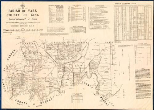 Parish of Yass, County of King [cartographic material] : Land District of Yass, Goodradigbee Shire & Municipality of Yass, Eastern Division N.S.W. / compiled, drawn and printed at the Department of Lands, Sydney, N.S.W