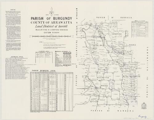 Parish of Burgundy, County of Arrawatta [cartographic material] : Land District of Inverell, MacIntyre & Ashford Shires, Eastern Division / compiled, drawn & printed at the Department of Lands, Sydney, N.S.W
