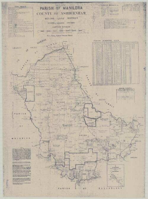 Parish of Manildra, County of Ashburnham [cartographic material] : Molong Land District, Boree & Amaroo Shires, Eastern Division / compiled, drawn and printed at the Department of Lands, Sydney N.S.W