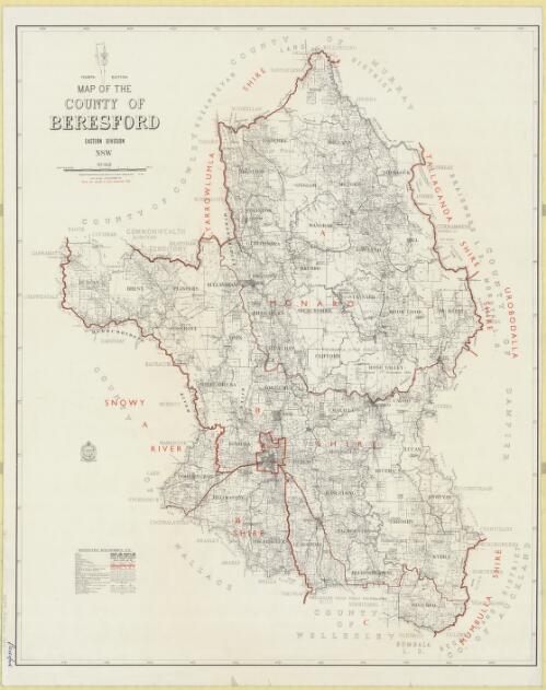 Map of the County of Beresford, Eastern Division, N.S.W. / compiled, drawn & printed at the Department of Lands, Sydney, N.S.W