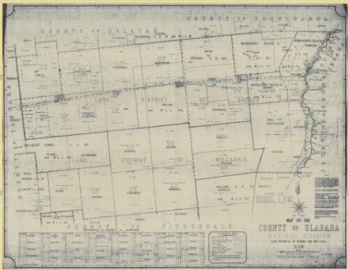 Map of the County of Ularara, Western Division, Land Districts of Bourke and Wilcannia, N.S.W. [cartographic material]  / compiled, drawn and printed at the Department of Lands, Sydney N.S.W