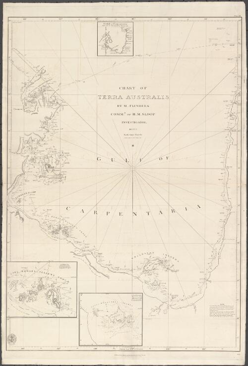 Chart of Terra Australis. Sheet II, North Coast [cartographic material] / by M. Flinders, Commr. of H.M.Sloop Investigator, 1802-3 ; corrections by Comr. Stokes 1841