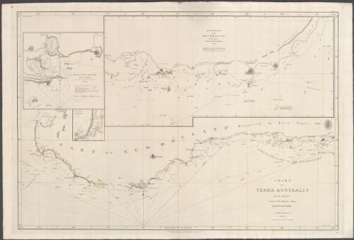 Chart of Terra Australis. Sheet I, South coast [cartographic material] / by M. Flinders, Commr. of His Majesty's Sloop Investigator, 1801, 2, 3 ; corrected from the surveys of Comr. Stokes, 1843