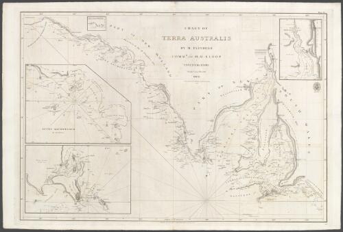 Chart of Terra Australis. Sheet III, South coast [cartographic material] / by M. Flinders, Commr. of H.M. Sloop Investigator, 1802 ; with additions from Commanders Wickham and Stokes, 1841