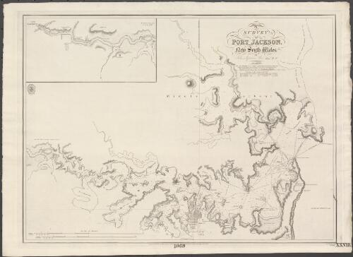 Survey of Port Jackson, New South Wales [cartographic material] / by John Septimus Roe, Lieut. R.N. in 1822 ; J. & C. Walker, sculpt