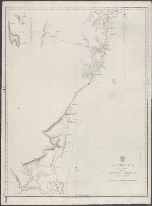 Australia, East Coast. Sheet III, Jervis Bay to Broken Bay [cartographic material] / from a running survey by Captn. J. Lort Stokes, H.M.S. Acheron, 1851; engraved by J. & C. Walker