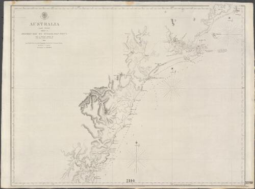 Australia, East Coast. Sheet IV, Broken Bay to Sugarloaf Point [cartographic material] / from a running survey by Captn. J. Lort Stokes, H.M.S. Acheron, 1851; engraved by J & C. Walker