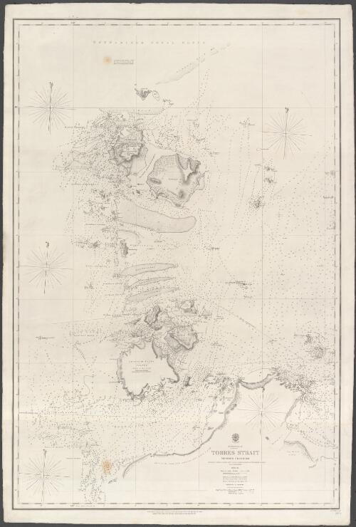Australia, Torres Strait, western channels [cartographic material] / surveyed by Captain O. Stanley, Lieuts. C.B. Yule, J. Dayman, H.G. Simpson, Mr. O'Bree Master's Assistant, H.M.S. Rattlesnake ; J. & C. Walker, sculpt
