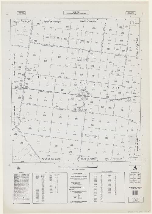 Queensland 1:25 000 series cadastral map. 9142-11, Norwin [cartographic material] / produced by the Department of Lands in consultation with CAD Mapping