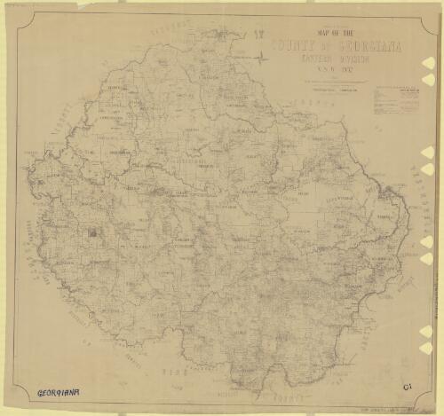 Map of the County of Georgiana [cartographic material] : Eastern Division, N.S.W. 1932 / compiled, drawn and printed at the Department of Lands, Sydney N.S.W