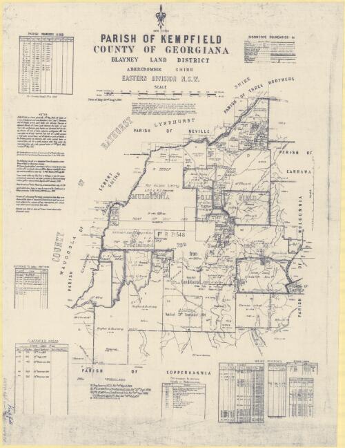 Parish of Kempfield, County of Georgiana [cartographic material] : Blayney Land District, Abercrombie Shire, Eastern Division N.S.W. / compiled, drawn and printed at the Department of Lands, Sydney, N.S.W