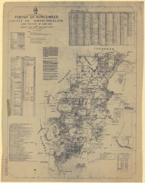 Parish of Kincumber, County of Northumberland [cartographic material] : Land District of Gosford / compiled, drawn and printed at the Department of Lands, Sydney N.S.W