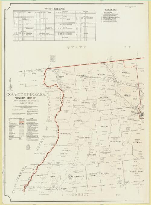County of Irrara, Western Division, Land District of Bourke, Darling Shire [cartographic material] / compiled, drawn & printed at the Department of Lands, Sydney, N.S.W