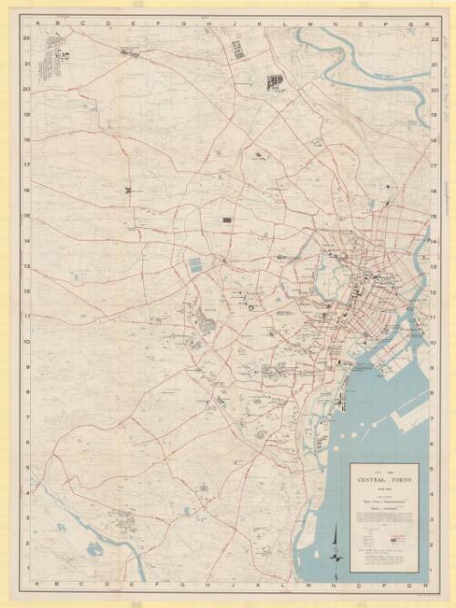 City map, central Tokyo / prepared under the direction of the Engineer, GHQ, FEC ; by the 64th Engineer Base Topographic Battalion