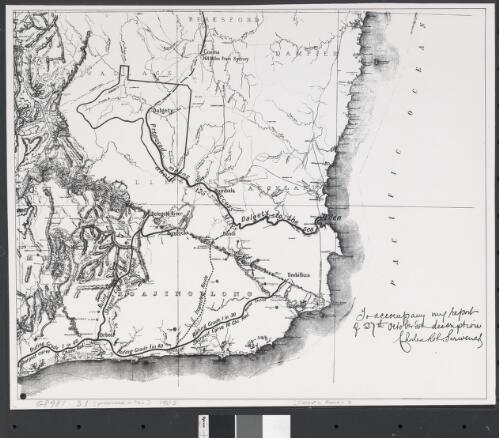 [General description of means of access to the sea from Dalgety] : to accompany my report of 27th October '05 description / Charles Rob. Scrivener