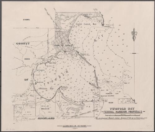 Twofold Bay Federal harbour proposal [cartographic material] : to accompany report dated August 6th 1901 / by G.H. Halligan
