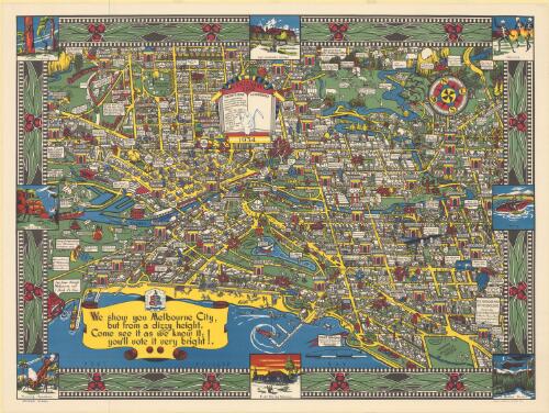 The wonder map of Melbourne / drawn by John Power Studios